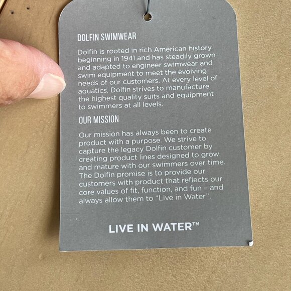 NEW Dolfin Size 30 Swimwear Athletic One Piece Swimsuit Racerback Straps Keyhole - Picture 5 of 10